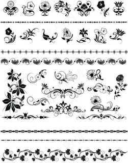 角花 矢量线条 边框图片