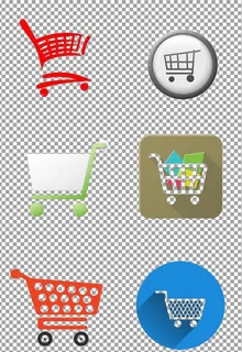 卡通购物车图标图片