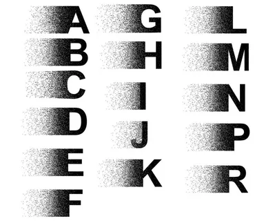 粒子消散字母 图片