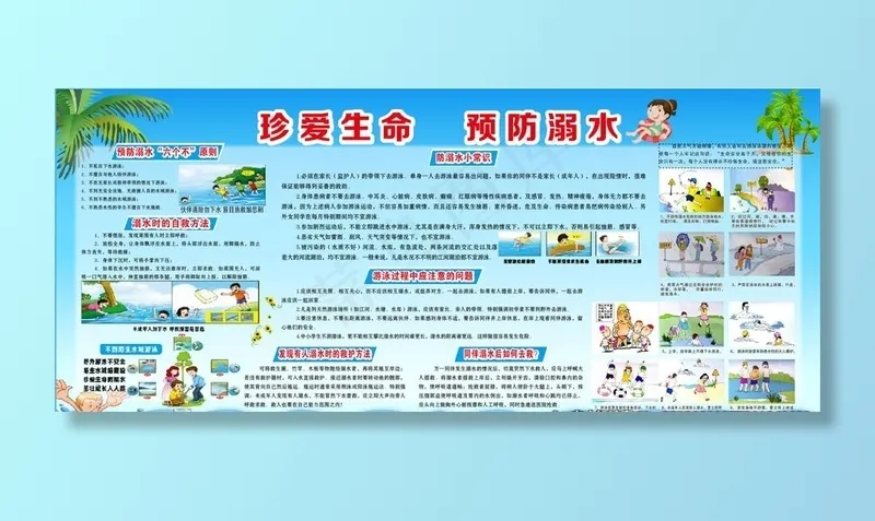 珍爱生命  预防溺水图片cdr矢量模版下载