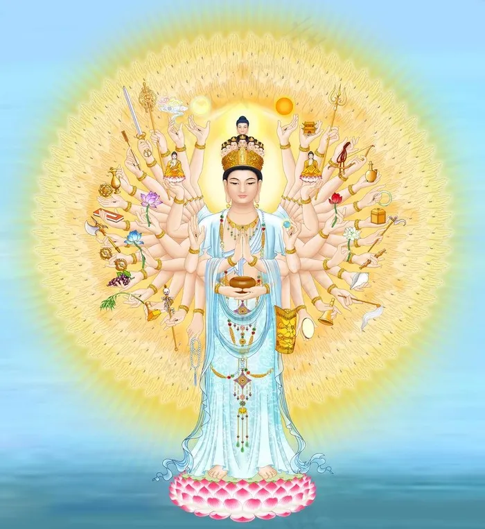 千手千眼观世音菩萨像图片(5906x6644)psd模版下载