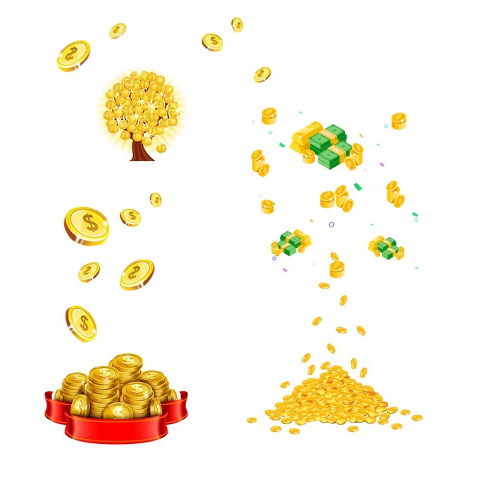 金币图片(2362x2362)psd模版下载