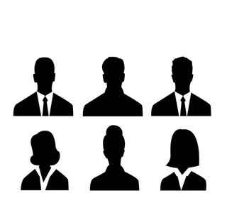 商务头像剪影图片