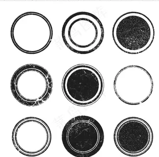 中国中式传统水墨圆形边框图片 中国中式传统水墨圆形边框图片