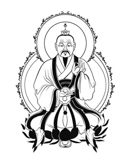 道家人物线描图片