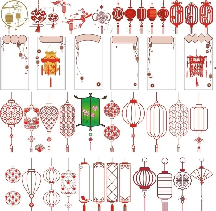 灯笼矢量图设计图片cdr矢量模版下载
