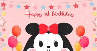 粉色米妮宝宝宴LED图片