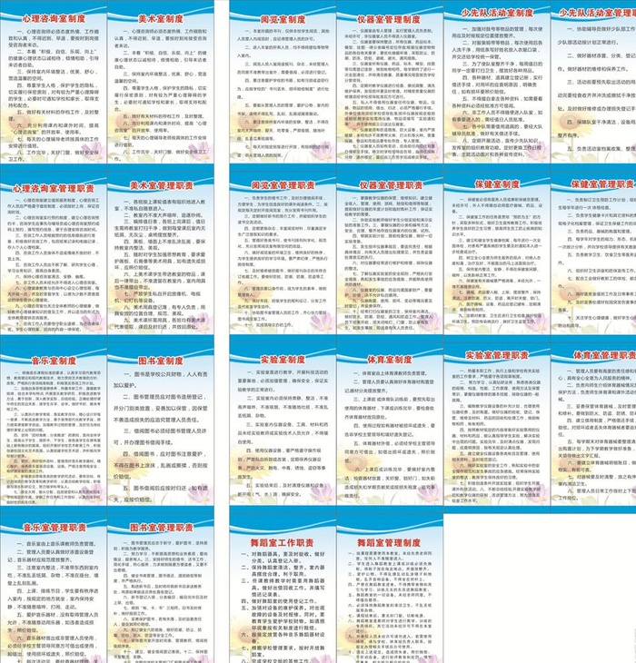学校各功能室制度及职责图片cdr矢量模版下载