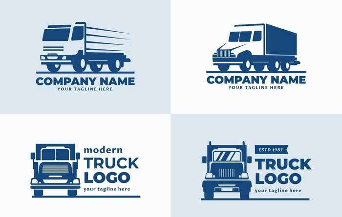 卡车剪影运输行业标志logo图片