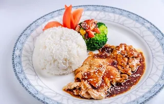 照烧鸡扒饭图片