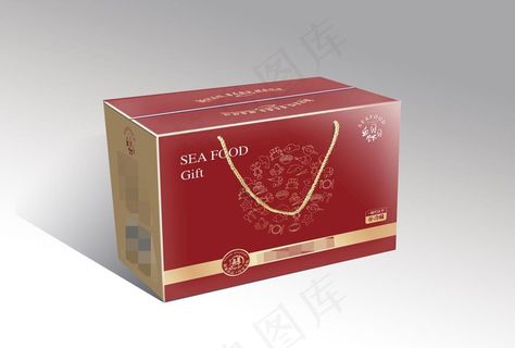 海鲜礼盒展开图图片