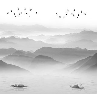 意境山水画图片