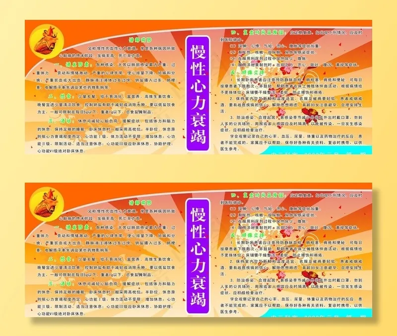 慢性心力衰竭图片cdr矢量模版下载