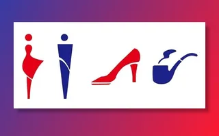 矢量卫生间创意标志图片