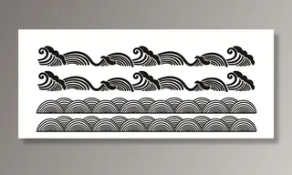 复古底纹波浪图片