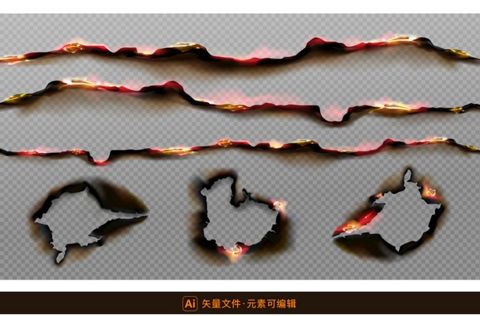 燃耗的灰烬素材图片ai矢量模版下载