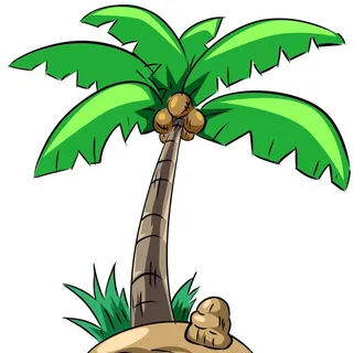 椰树插画素材图片