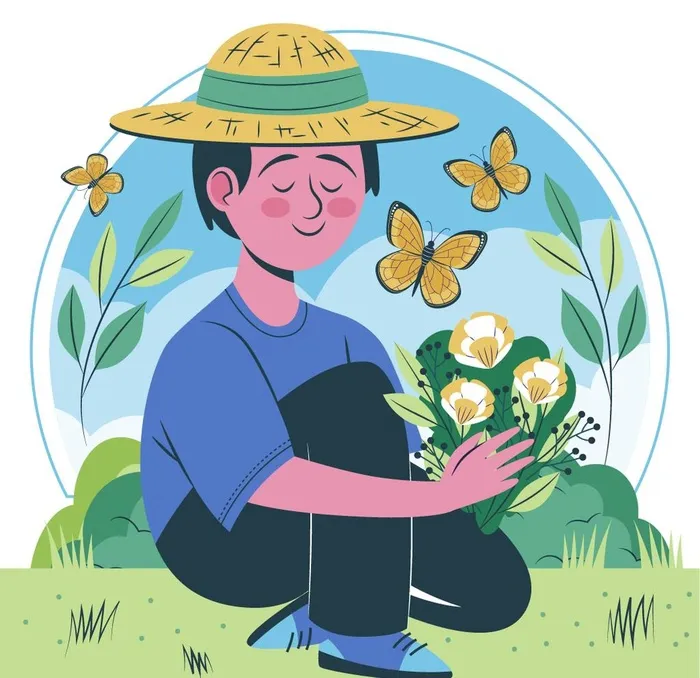 绿色自然植物插画图片ai矢量模版下载