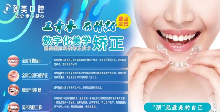 牙齿正畸图片psd模版下载
