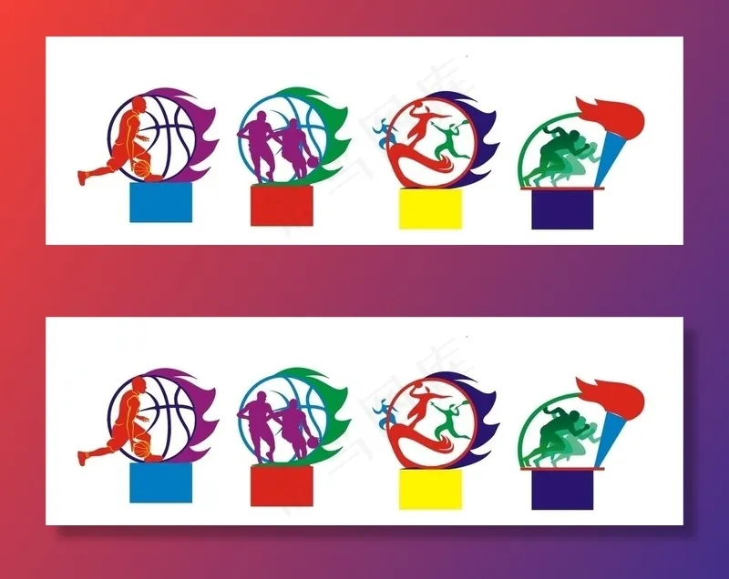 体育标志类图片cdr矢量模版下载