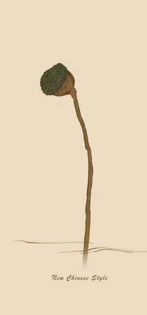 创新中式荷花装饰画手绘无框画图片