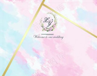 粉蓝色婚礼图片