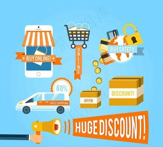 巨大折扣标语图片
