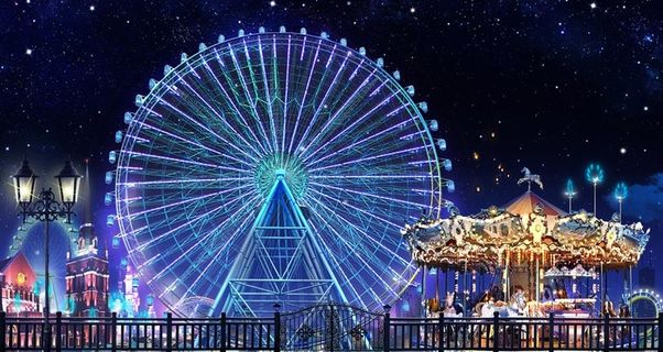 游乐园摩天轮旋转木马图片