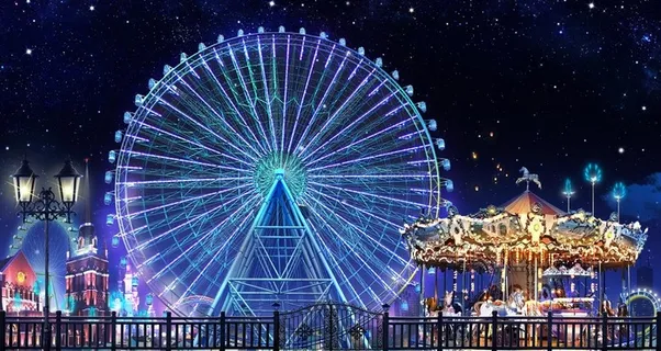 游乐园摩天轮旋转木马图片