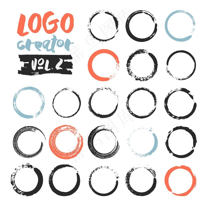 笔刷笔触矢量图片