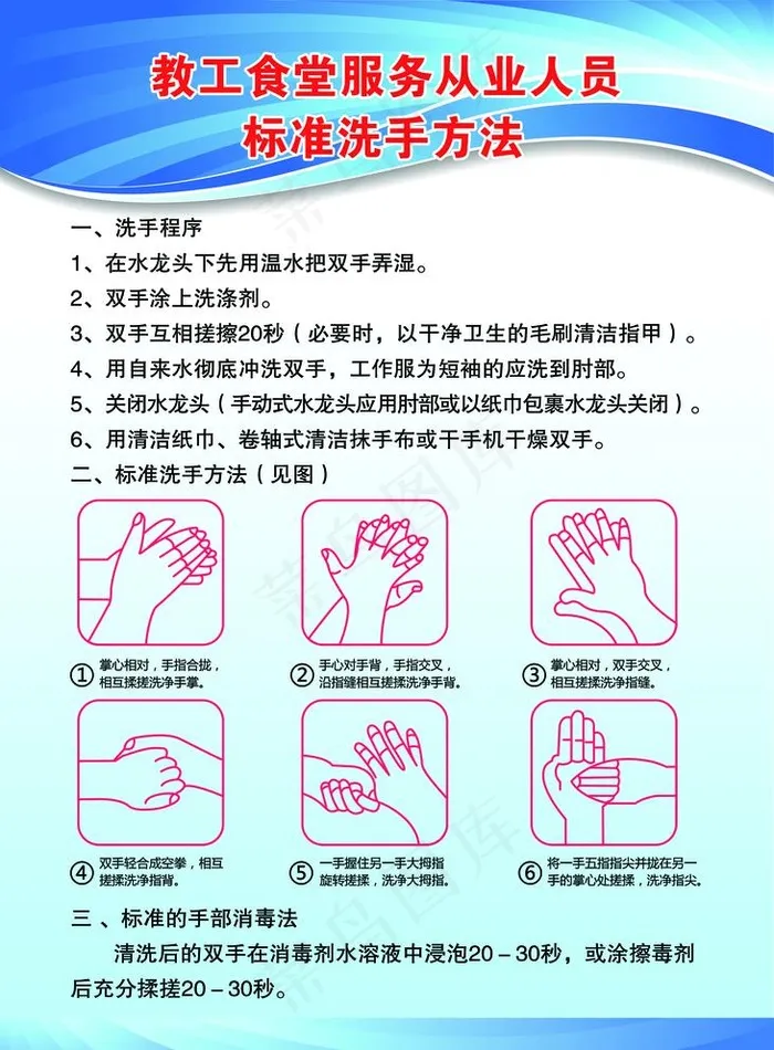 标准洗手方法图片psd模版下载