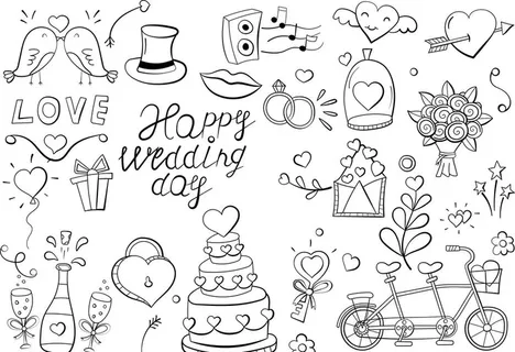 纪念日手绘素材图片