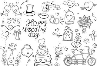 纪念日手绘素材图片