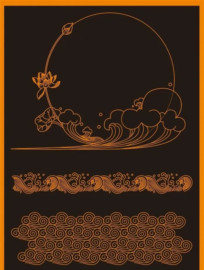 中式传统 云纹 祥云图片cdr矢量模版下载