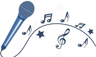 麦克风音乐线条背景素材图片