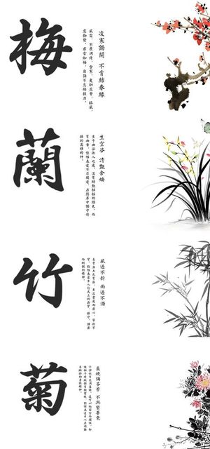 梅兰竹菊图片