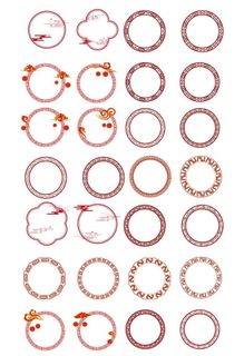 中式圆形边框图片