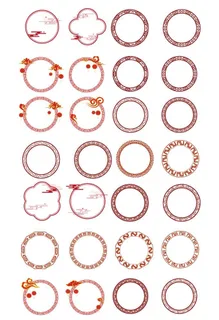 中式圆形边框图片