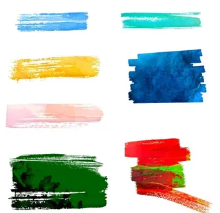 彩色笔触图片