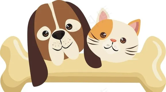 卡通狗  猫图片