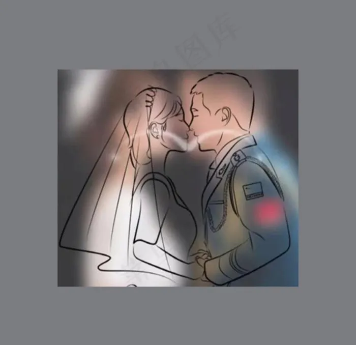 军婚婚礼主题logo军人军嫂图片cdr矢量模版下载