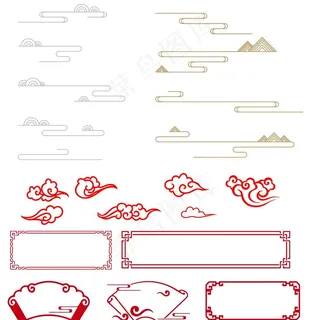 云纹装饰边框图片