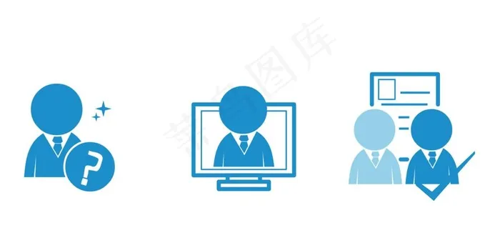 招聘人物图标图片cdr矢量模版下载