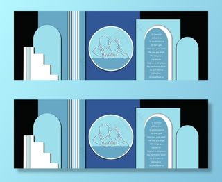 蓝色婚礼背景设计图片