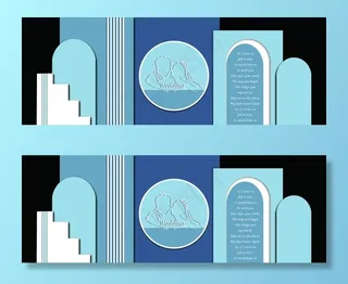 蓝色婚礼背景设计图片