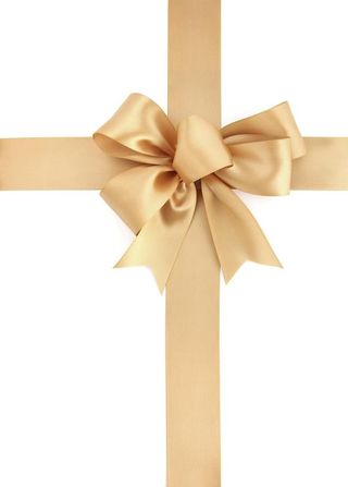 金色丝绸 飘带  蝴蝶结 图片