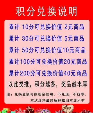超市 积分兑换 海报图片