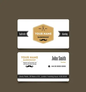 理发店名片图片