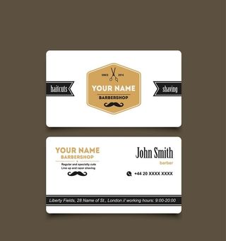 理发店名片图片