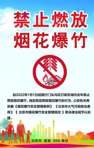 禁止燃放烟花爆竹图片